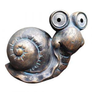bephible Lampe solaire durable en résine synthétique durable en forme de tortue, hibou, escargot, escargot, veilleuse automatique pour décoration de jardin en plein air, animal (Geaosl, neuf)