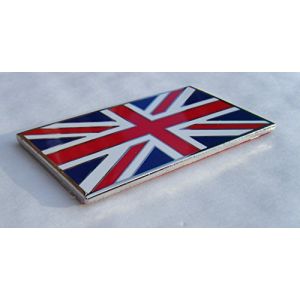 Insigne de voiture motif Union Jack en m&eacute;tal, autocollant, &eacute;maill&eacute;, drapeau en couleur, classique (R Q M Store, neuf)
