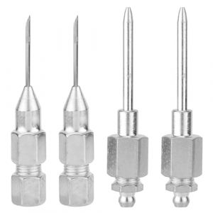 Gosknor 4pcs Kit de Buse d'Aiguille pour Pistolet &agrave; Graisse, 2 Distributeurs d'Aiguilles Pistolet Graisse 2 Aiguilles d'Injecteur Graisse Buse Pistolet Graisse pour Filetages NPT de 0,3 cm (Beisong, neuf)