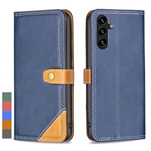 Klapber Coque pour Samsung Galaxy A13 5G Etui Housse Cuir pour Galaxy A13 5G &Eacute;tuis &agrave; Rabat Pochettes avec Fentes Cartes Protecteur Silicone Souple Ceinture &eacute;tuis pour Samsung A13 5G, Bleu (Yuemmy, neuf)