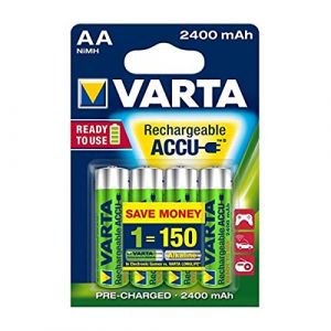 VARTA Piles rechargeables AA, lot de 4, Recharge Accu Power, 2400 mAh Ni-MH, sans effet mémoire, préchargées, prêtes à l'emploi (HEIBA Electronics GmbH, neuf)