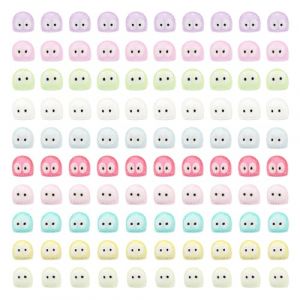 YFaith 100 Pi&egrave;ces Mini Boule de Charbon, Decoration Voiture Lumineux, Briquettes Mini Figurines en R&eacute;sine Color&eacute;, avec Points Adh&eacute;sifs, pour R&eacute;troviseurs de Voiture, Micro Paysages, Plantes en Pot (YFAITH, neuf)