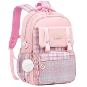 Amythe Sac &agrave; Dos Fille Primaire, Kawaii Cartable Enfant Scolaire, Sac Ecole Fille Coll&egrave;ge L&eacute;ger de Grande Capacit&eacute; pour CP CE CM 6 &agrave; 12 ans-Rose (Amythe, neuf)