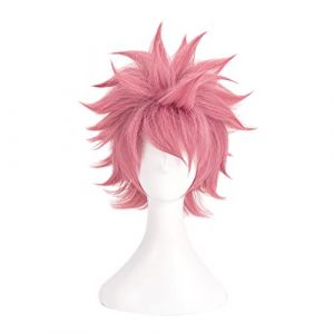 Cosplay Wig Perruque Anime Fairy Tail Cosplay Perruque Natsu Dragneel, Perruque Rouge Courte, Perruque Costume Halloween, for Halloween, Fête Costumée, Spectacle Anime, Événement Cosplay, Concerts (good stuff A, neuf)