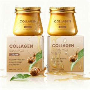 Lot de 2 crèmes hydratantes à la bave d'escargot - Légères et hydratantes - Pour le visage - Avec bave d'escargot - Pour un résultat lisse, réduit la sécheresse et les ridules (一嗨购, neuf)