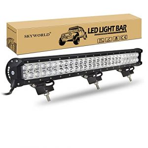 SKYWORLD 64cm 162W Barre Lumineuse LED de Travail, Étanche Barre LED Bar Rampe Feux Antibrouillard Phare de Travail LED12V 24V pour 4x4 Offroad Voiture Véhicule Camion Tracteur Quad Bateau 6000K (SKYWORLD-EU, neuf)