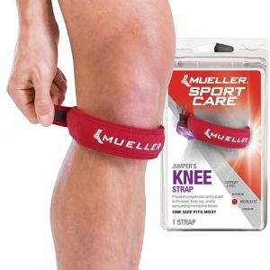 MUELLER Sangle de genou, rouge, Taille Unique (SportCare-Shop, neuf)