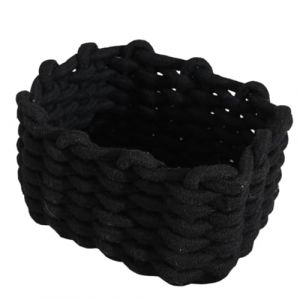 JJQHYC Panier de Rangement en Corde de Coton, Panier de Rangement à Langer Bebe Organiseur Noir Panier Rangement pour Salle de Bain et Chambre d'enfant (JJQHYC, neuf)