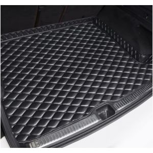 LANAZU Cuir Tapis Coffre Voiture pour Peugeot 3008 E3008 P64 2024 2025, Voiture Cargaison Tapis Arri&egrave;re Bac de Coffre Int&eacute;rieur Imperm&eacute;able Anti-Rayures Accessoires,Black/D (Yingrui Chang, neuf)