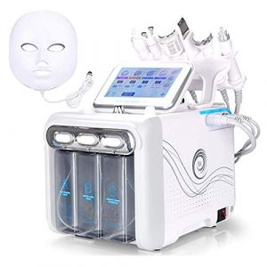 HydraFacial Machine &ndash; Appareil facial 7 en 1 avec masque LED, nettoyage en profondeur, gommage, hydrodermabrasion, jet peeling et technologie &agrave; petites bulles (linxiantuokangmaoyiyouxiangongsi, neuf)