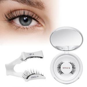 Faux Cils Magnetique, Cils Magnetique Naturel R&eacute;utilisables avec Applicateur, Aucune Colle N&eacute;cessaire QUEWEL Faux Cils Magnetique facile &agrave; porter et &agrave; enlever avec instructions (Style-K) (Quewel Lash, neuf)