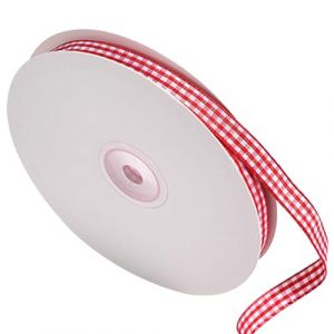 HoveeLuty Ruban Vichy Rouge, 1 cm x 49 mètres, Ruban Vichy Amusant à Faire soi-même, réutilisable pour Emballage pour la pâtisserie, Les décorations de fête, pour Emballage Cadeau (thouandWei, neuf)