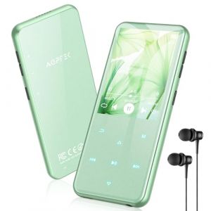 AGPTEK 64Go MP3 Bluetooth avec Haut-Parleur, 2.4" Grand &Eacute;cran Lecteur MP3 en M&eacute;tal Qualit&eacute; Sonore HiFi Audio MP4 Baladeur Sport de Bouton Tactile Radio FM Podom&egrave;tre Enregistreur 60H de Musique-Vert (Dreameater, neuf)