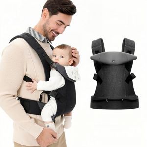 IULONEE Porte-b&eacute;b&eacute; pour Nouveau-n&eacute; Ergonomie Baby Carrier Porteur avec Bibs Amovibles Porte B&eacute;b&eacute; Avant et Arri&egrave;re pour les Tout-petits de 3-36 Mois (3-15kg) Noir (IULONEE FR, neuf)