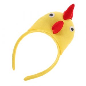 PartyKindom Bandeau poussin 3D accessoires de costume de poulet bandeau cosplay bande de cheveux de costume de poulet cerceau en poils d'animaux bandeaux de cosplay couvre-chef de fête Peluche (Brushira, neuf)
