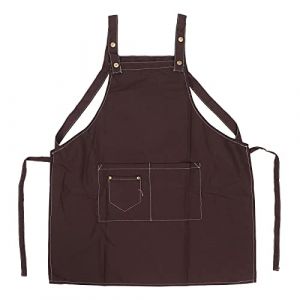 Tabliers Techniciens &agrave; Ongles, Tablier &agrave; Ongles R&eacute;glable avec Poches, Salon Cosm&eacute;tologie Tablier &agrave; Ongles, Fournitures de Manucure Cosm&eacute;tique pour le Salon de Manucure, Coiffeur (Brun) (太原市麟宝臻臻商贸商行, neuf)