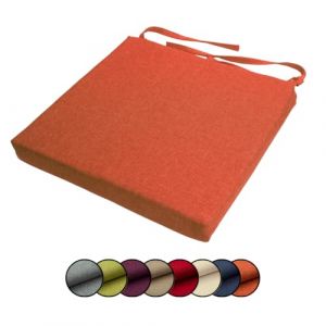 chilly pilley Coussin De Chaise Coussin Assise Housse Amovible avec Zip Ensemble De Coussin De Jardin (40x40x5, Orange) (chillypilley, neuf)