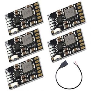 Youmile Lot de 5 modules int&eacute;gr&eacute;s de d&eacute;charge de charge 5 V 2 A 3,7 V 4,2 V pour batterie au lithium 18650 - Alimentation mobile - Protection de charge et de d&eacute;charge - Module de carte PCB avec c&acirc;ble (YoumileDirect, neuf)