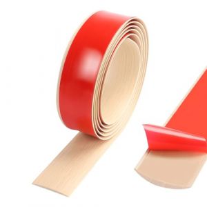TECDW Barre de Seuil Autoadhésive, 2m x 5cm Bande de Seuil en Grain de Bois, Seuil de Porte Profil de Transition, Bande de Recouvrement de Sol en Vinyle (Couleur érable) (DUNWEI, neuf)