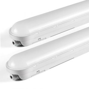 Tonffi 2 Pi&egrave;ces Neon LED 60 CM Reglette LED 18W 2250LM 4000K Naturel Blanc Tube Lampe Connectable Luminaire Plafonnier &Eacute;clairage pour Garage, Bureau, Atelier, Sous Sol (sunanl, neuf)