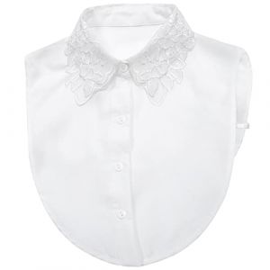 Hocaies Faux Col Chemise Femme Col Blanc Amovible Femme Chemises Faux Collier D&eacute;tachable Faux Col Blanc pour Femmes Filles pour Chemisiers Chandails Robes (hanjinsw, neuf)