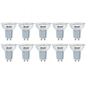 DiCUNO Ampoule LED GU10 5W &Eacute;quivalent 50W Halog&egrave;ne, Blanc neutre 4000K, 600lm, GU10 LED 230V, Spot MR16 sans scintillement, Faisceau 40&deg;, Lampe &agrave; R&eacute;flecteur Non-dimmable, Verre, Lot de 10 (DiCUNO EU Direct, neuf)