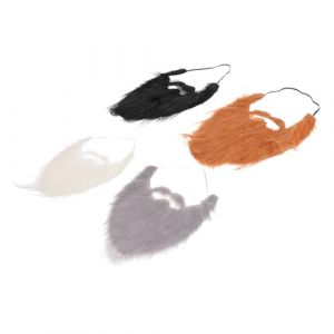 Gatuida 4 pi&egrave;ces Fausses Barbes Halloween Fausses Moustaches Amusantes pour Costumes Noire Brune et Blanche pour D&eacute;guisement (Brandon Zou, neuf)