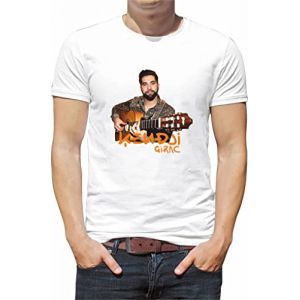 G&eacute;n&eacute;rique t-Shirt personnalis&eacute; kendji girac N051 f&ecirc;te Cadeaux djmh Blanc (M) (DJMH, neuf)