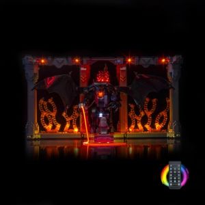 Kit lumi&egrave;re t&eacute;l&eacute;commande compatible avec Lego Balrog Book Nook 10367 (pas de mod&egrave;le), jeu d'&eacute;clairage LED, compatible avec Lego Balrog Book Nook briques (BrickBling Lighting, neuf)