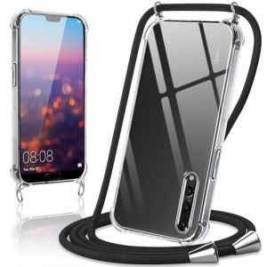 Coiwxmoi Coque avec Cordon pour Huawei P20 Pro 6.1", Collier Réglable Téléphone Étui Portable Lanyard Case Transparent Ultra Souple Silicone TPU Housse Antichoc Protection Cover pour P20 Pro, Noir (Ian James Craig, neuf)