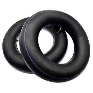 Lot de 2 chambres à air de rechange pour roue de brouette 4.80/4.00-8 - Pour roue pneumatique, diable, chariot de transport, remorque, tondeuse à gazon avec tige de valve incurvée TR87 (Txiaohua, neuf)