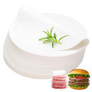 Hugwish 1000 Pièces papier steak haché Rond 15 cm pour presse steak haché Ø 15 cm, papier sulfurisé 15cm pour presse steak haché machine steak haché(1000, 15cm) (fengxiaEU, neuf)