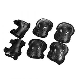 IBLUELOVER Sets de Protection Roller Enfant Adulte Genouill&egrave;res Coudi&egrave;re Prot&egrave;ge-Poignet R&eacute;glable Kit de Sport Protections pour V&eacute;lo Roller Patinage BMX Skateboard Trottinette 6 Pcs Sport &Eacute;quipement (IBlueloveruk, neuf)