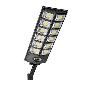 R&eacute;Verb&egrave;Res Solaires Men&eacute;S, 10000LM lampadaires solaires avec t&eacute;l&eacute;commande capteur de mouvement lampe &agrave; LED ext&eacute;rieure solaire IP65 &eacute;tanche for Garage de jardin R&eacute;Verb&egrave;Re De S&eacute;Curit&eacute; Durable(252W) (yiwushiqingqingmaoyiyouxiangongsi, neuf)