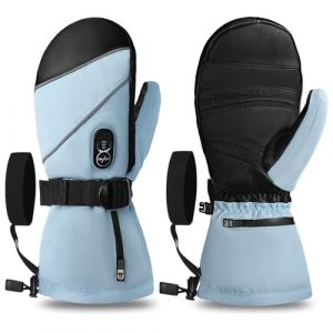 Moufles chauffantes Day Wolf pour Hommes et Femmes, Batterie Rechargeable 7,4V 3000mAh, jusqu'&agrave; 10h de Chaleur, Charge Rapide USB-C en 2h, r&eacute;sistant &agrave; l'eau et au Vent pour Le Ski et Le Snowboard. (Day Wolf, neuf)