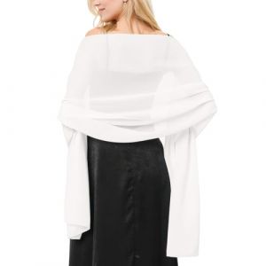&Eacute;charpe Femme &Eacute;tole Femme Chic Mariage Ch&acirc;les Pashmina Foulard Mousseline L&eacute;ger Long &Eacute;tole Robe de Soir&eacute;e Chale Mariage C&eacute;r&eacute;monie (AYOZI, neuf)