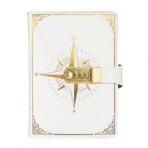 NectaRoy Carnet de Voyage, Carnet de Note avec serrure, Journal intime avec Code(Modèle de Boussole), Carnet Secret fille pour Bureau Scolaires Étudiant Papeterie Cadeau D'anniversaire, 22x15cm (LC online, neuf)