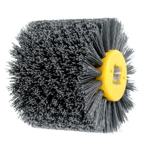 OROMYO Brosses abrasives pour bois - Grain 120 - Brosse en nylon pour meuleuse d'angle - Perceuse - Brosse à poils en bois pour ébavurer, dérouiller, meuler et polir (grain 120) (MENBAI, neuf)