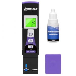 UIUZMAR pH Mètre pour L'eau, Testeur de pH Numérique avec Bandelettes de Test pH à Affichage Couleur Pour L'hydroponie, L'aquarium, la Piscine, la Mesure du pH de L'eau Potable (Hecotrax Tester, neuf)