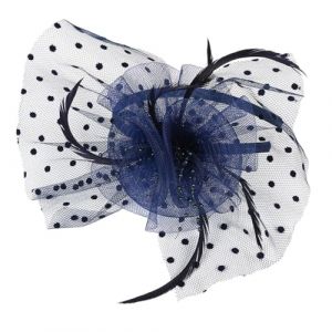 Gatuida Chapeau Fascinateur R&eacute;tro en Maille Bleu Marine Fleurs en Dentelle Serrage-T&ecirc;te &Eacute;l&eacute;gant pour F&ecirc;te Mariage et Cosplay Accessoire D&eacute;guisement F&eacute;minin Unique (Brandon Zou, neuf)