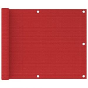 vidaXL Ecran de Balcon Brise-Vue Brise-Vent Store de Jardin Ecran de Protection Ecran d'Intimité Store de Balcon Extérieur Rouge 75x300 cm PEHD (vidaXL FR, neuf)