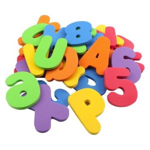 Lettres de bain - 36 pi&egrave;ces de jeu de lettres et chiffres en mousse de bain - jouets de bain pour flottants, jouets de bain &eacute;ducatifs mis pour les plus petits 1-3 baignoire (niaderm, neuf)