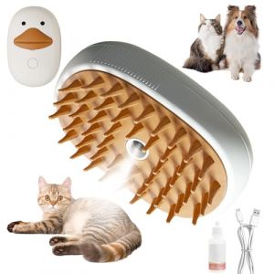 Brosse Chien Chat à Vapeur, 3 En 1 Peigne De Massage En Spray Pour Chats, Brosse à Chat Rechargeable, Avec Réservoir D'eau, Brosse Pour Chats à Poils Courts Et Longs, Idéal Pour Massage,Soin (Jaune C) (Hekasvm-EU, neuf)