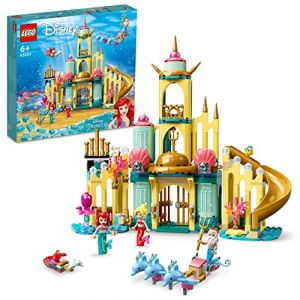 LEGO 43207 Disney Le Palais sous-Marin D’Ariel, Ensemble à Construire, Château Princesse Jouet, avec Mini Poupée La Petite Sirène et Jouets Dauphin (haupteingang1, neuf)