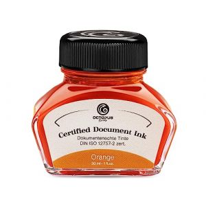 Octopus Fluids Document Ink Encre orange ind&eacute;l&eacute;bile certifi&eacute;e DIN ISO 12757-2 Orange 30 ml (Octopus Concept GmbH, neuf)
