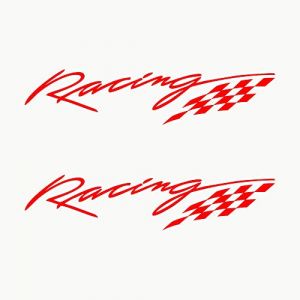 Autodomy Autocollants Racing Sport Tuning JDM OEM | Stickers Voiture Tuning 2 Unités pour Voiture | Autocollant Voiture Sport (Rouge) (Domy Company, neuf)