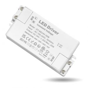 Transformateur 220V 24V LED 30W, alimentation 24v 30w 1.25A, led driver 24v, Ultra Fin Plat Sans Scintillement, Transfo AC à DC, convertisseur 220v 24v, pour G4, GU5.3, MR11, MR16, Non Dimmable (BenNiTe, neuf)