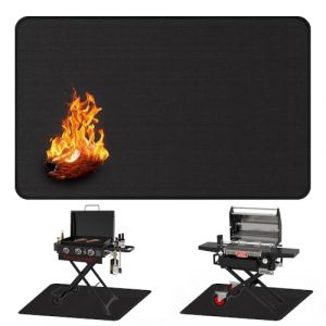 150x100cm Tapis Barbecue Sol Exterieur, Tapis Anti Feu Barbecue Gril Ignifuge Double Face, Tapis Ignifuge Barbecue Résistant au feu et aux Taches, Tapis Sol Barbecue pour Cheminée, Sol, Pelouse (jun an shang mao, neuf)