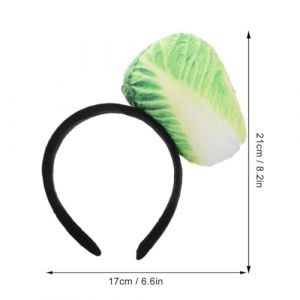 OUNONA Serrage-t&ecirc;te Chou Chinois 3d En Peluche Amusant, Bandeau L&eacute;gume Fantaisie Doux, Accessoire Halloween Pour Femmes Et Filles, F&ecirc;te Costum&eacute;e, Lot De 2 Pi&egrave;ces (Gustell, neuf)