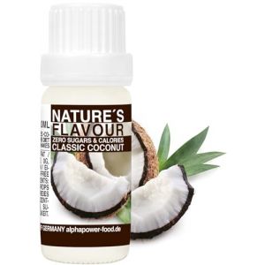 ALPHAPOWER FOOD Arôme alimentaire naturel classique noix de coco I liquide - gouttes aromatisantes et édulcorant sans sucre, 1x10ml goût délicieux, vegan liquid sweetener Flavour Drops, Flavdrops (ALPHAPOWER FOOD, neuf)